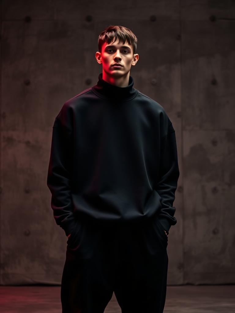 Smoke Mock-Neck Sweat