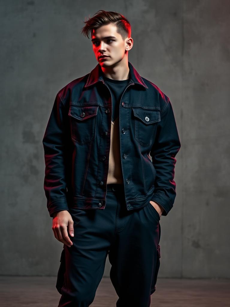 Denim Trucker — Black